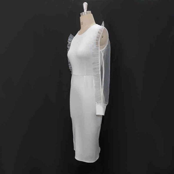 Casual Dresses White Dress O Neck Transparent Mesh Long Sleeve Ruffle Women Elegant Office Lady Work Wear Modest Classy Female African Fashion PT8S, Black;gray
Casual Dresses White Dress O Neck Transparent Mesh Long Sleeve Ruffle Women Elegant Office Lady Work Wear Modest Classy Female African Fashion PT8S, Black;gray
