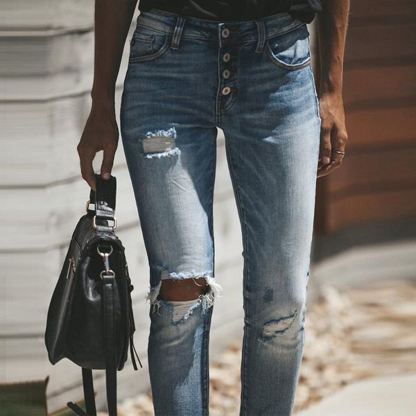 women's jeans women high waist ripped denim femme skinny pencil pants jean hole casual stretch trousers, Blue
women's jeans women high waist ripped denim femme skinny pencil pants jean hole casual stretch trousers, Blue