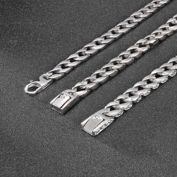 link, chain man's bracelets jewelry 11mm stainless steel small cuban bracelet for men child gift jb26873-d, Black
link, chain man's bracelets jewelry 11mm stainless steel small cuban bracelet for men child gift jb26873-d, Black