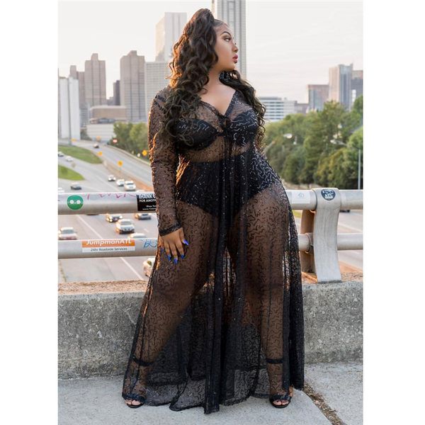 2021autumn maxi dresses for women v neck long sleeve dress night club transparent plus size women dress wholesale dropshipping, Black;gray
2021autumn maxi dresses for women v neck long sleeve dress night club transparent plus size women dress wholesale dropshipping, Black;gray