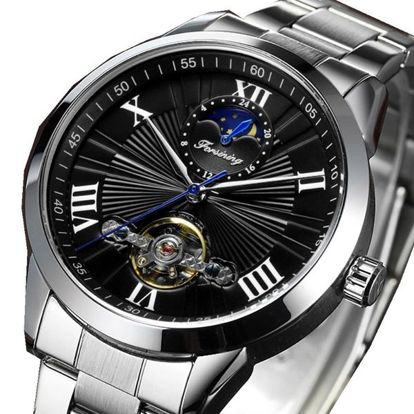 wristwatches forsining classic men tourbillon mechanical watch fashion brand black moonphase business steel band automatic clock reloj hombr, Slivery;brown
wristwatches forsining classic men tourbillon mechanical watch fashion brand black moonphase business steel band automatic clock reloj hombr, Slivery;brown