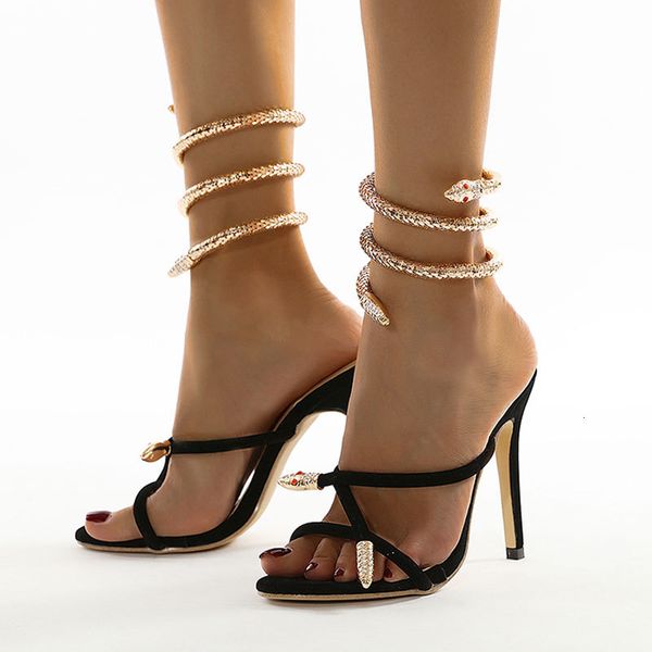 dress shoes fashion women sandals thin high metal gold snake ankle strap summer gladiator narrow band zapaotos mujer 7ibw, Black
dress shoes fashion women sandals thin high metal gold snake ankle strap summer gladiator narrow band zapaotos mujer 7ibw, Black