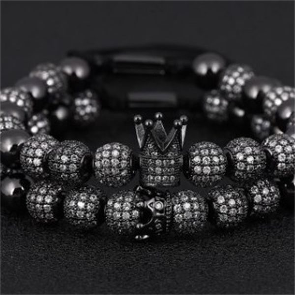 2pcs/set luxury crown charm men bracelets 8mm micro pave cz round braided macrame bracelet pulseira feminina handmade jewelry gift 110 r2, Golden;silver
2pcs/set luxury crown charm men bracelets 8mm micro pave cz round braided macrame bracelet pulseira feminina handmade jewelry gift 110 r2, Golden;silver