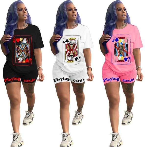 women's tracksuits summer womensets high-quality casual breathable loose playing cards printed tights sports suits wholesale dropshppi, Gray
women's tracksuits summer womensets high-quality casual breathable loose playing cards printed tights sports suits wholesale dropshppi, Gray