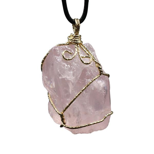 pendant necklaces irregular geometric stone necklace natural crystal winding gold wire rose color for women jewelry, Silver
pendant necklaces irregular geometric stone necklace natural crystal winding gold wire rose color for women jewelry, Silver