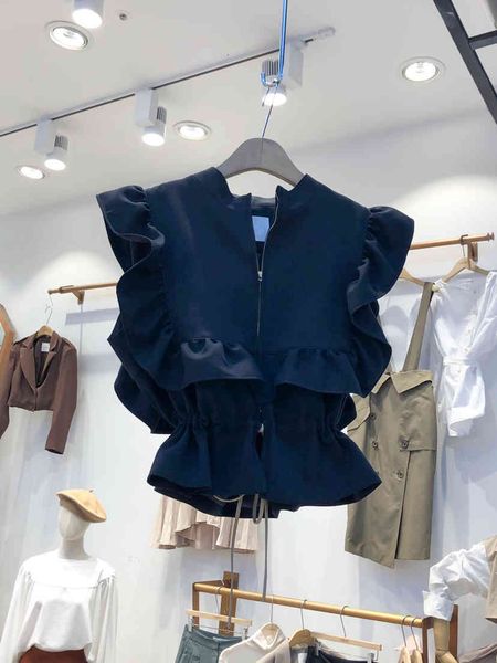 women's vests thin waistband ruffled drawstring zipper cork vest female spring casual fashion hrik, Black;white
women's vests thin waistband ruffled drawstring zipper cork vest female spring casual fashion hrik, Black;white
