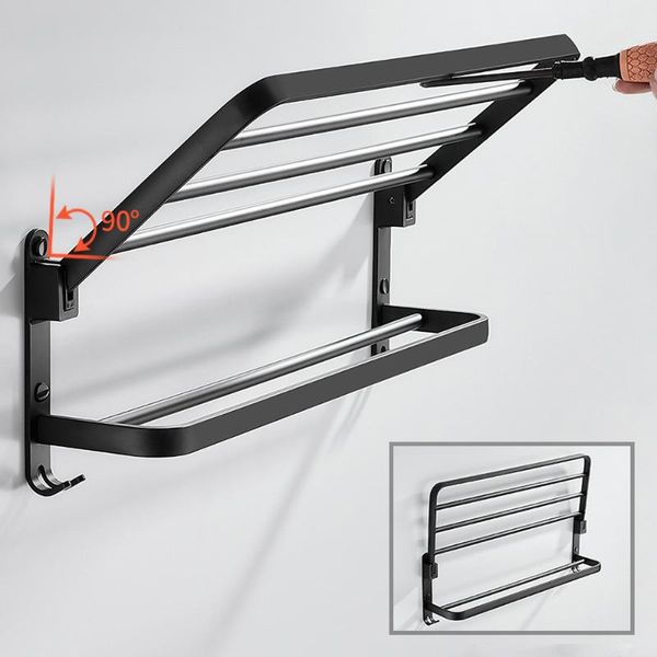 towel racks rack punch-shower holder bathroom accessories folding wall organizer hook hanger matte black aluminum storage shelf
towel racks rack punch-shower holder bathroom accessories folding wall organizer hook hanger matte black aluminum storage shelf