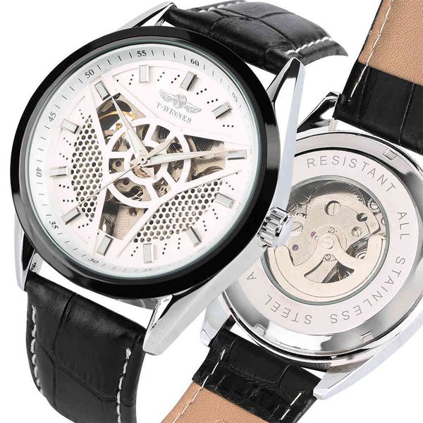 skeleton mechanical watches leather band automatic self-winding business style colck sports men montre homme, Slivery;brown
skeleton mechanical watches leather band automatic self-winding business style colck sports men montre homme, Slivery;brown