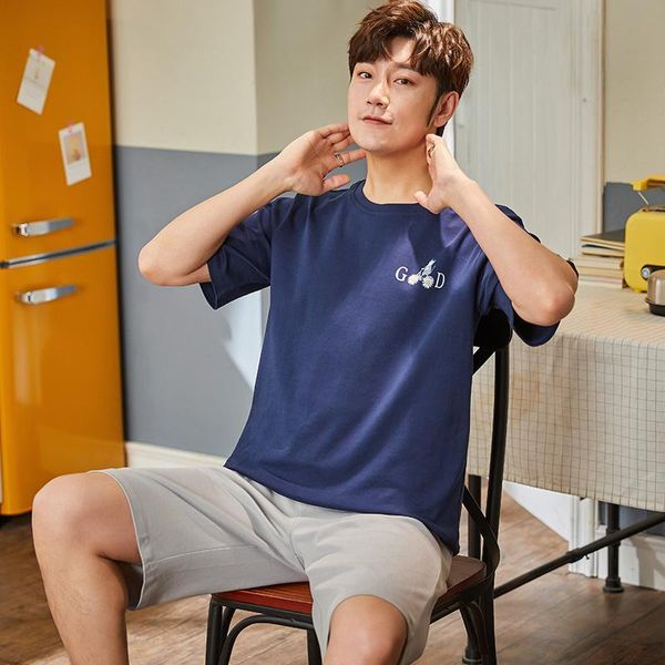 men's sleepwear round neck short sleeve lazy loose large size summer comfortable small letter cute suit, Black;brown
men's sleepwear round neck short sleeve lazy loose large size summer comfortable small letter cute suit, Black;brown