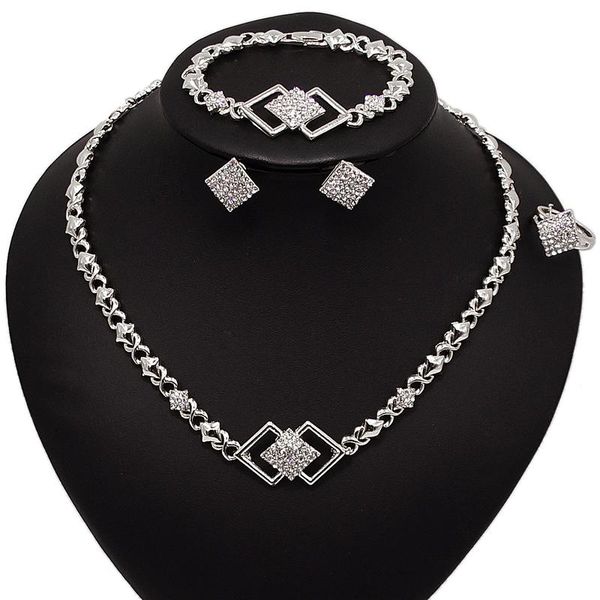 earrings & necklace yulaili silver color valentine's day gift bracelet ring for women bridal wedding jewelry sets
earrings & necklace yulaili silver color valentine's day gift bracelet ring for women bridal wedding jewelry sets