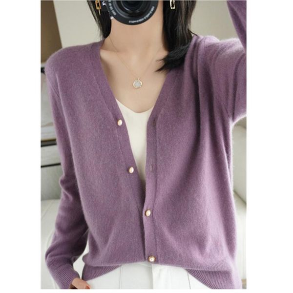 women's knits & tees spring autumn fashion style short solid color v-neck long-sleeved loose knit cardigan sweater jacket female trend, White
women's knits & tees spring autumn fashion style short solid color v-neck long-sleeved loose knit cardigan sweater jacket female trend, White