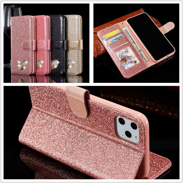 cases cell phone sets suitable for s21 ulra mobile protective case a71a51 flash powder love metal flip wallet card cases cell phone sets suitable for s21 ulra mobile protective case a71a51 flash powder love metal flip wallet card