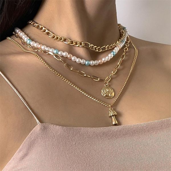 pendant necklaces retro geometric imitation pearl beaded necklace creative three-dimensional small mushroom hollow chain, Silver
pendant necklaces retro geometric imitation pearl beaded necklace creative three-dimensional small mushroom hollow chain, Silver
