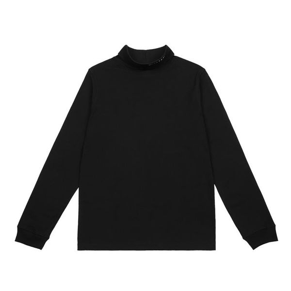 men's and women's fashion all-match trend pure cotton letter logo high-neck bottoming long-sleeved t-shirt, White
men's and women's fashion all-match trend pure cotton letter logo high-neck bottoming long-sleeved t-shirt, White