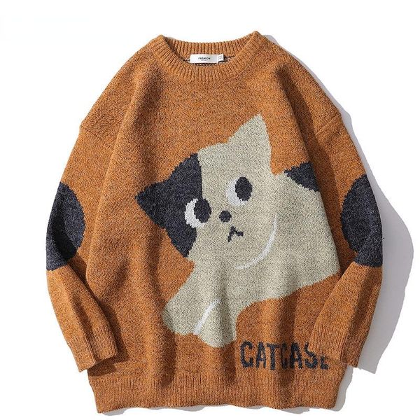 men's sweaters harajuku oversized dog pattern knitted ugly sweater men contrast color cute vintage grandpa women pullover jumper, White;black
men's sweaters harajuku oversized dog pattern knitted ugly sweater men contrast color cute vintage grandpa women pullover jumper, White;black