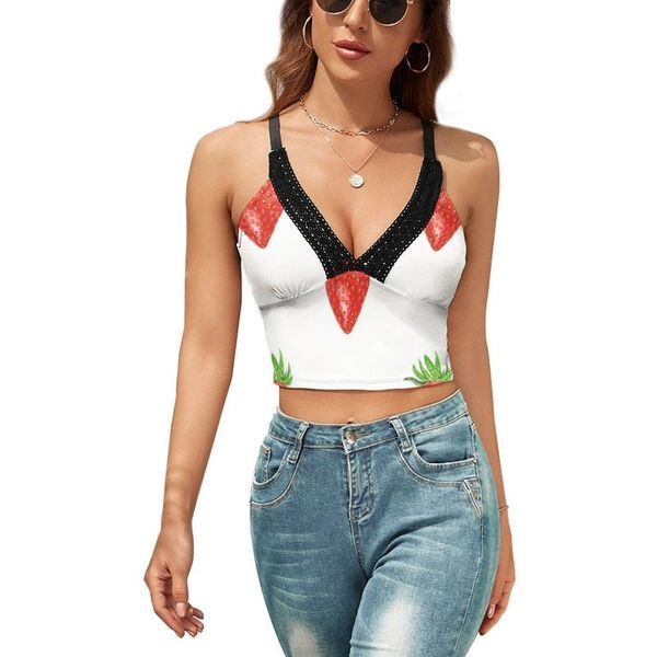 women's tanks & camis strawberry tank tight custom stylish camisole summer women street style crop, White
women's tanks & camis strawberry tank tight custom stylish camisole summer women street style crop, White