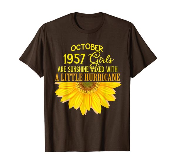 october girls 1957 sunflower 62 yrs old 62nd birthday gift t-shirt, White;black
october girls 1957 sunflower 62 yrs old 62nd birthday gift t-shirt, White;black