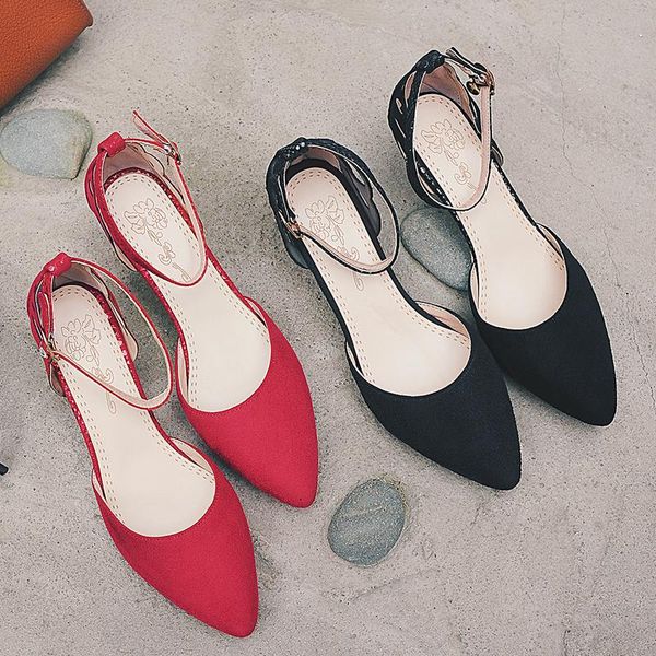 big size 30-48 2021 summer fashion women cover heel med sandals 2 colors, Black 
big size 30-48 2021 summer fashion women cover heel med sandals 2 colors, Black