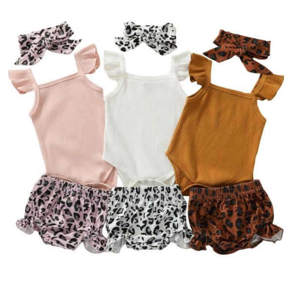 clothing sets 3pcs baby summer outfits, pure color ruffle sleeves bodysuit+ leopard print shorts + hairband for toddler girls, 0-18 months, White
clothing sets 3pcs baby summer outfits, pure color ruffle sleeves bodysuit+ leopard print shorts + hairband for toddler girls, 0-18 months, White