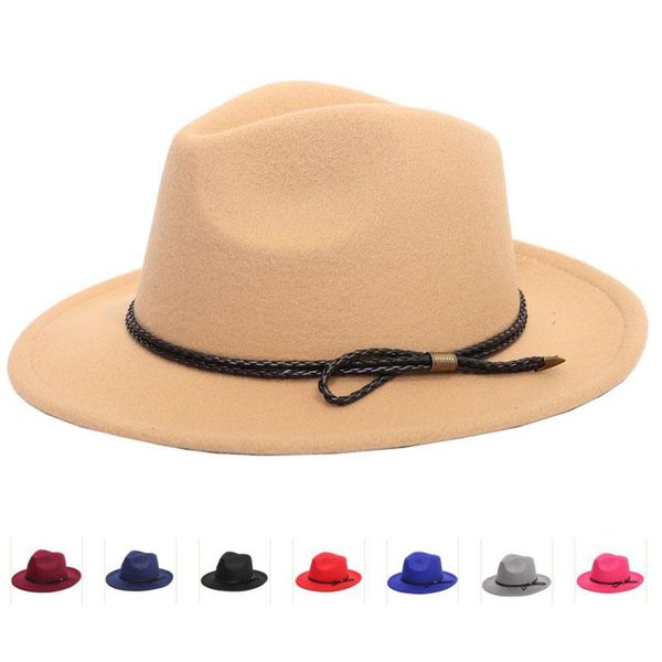 autumn winter ladies imitation woolen fedoras retro small rope wide brim hat jazz stingy hats, Blue;gray
autumn winter ladies imitation woolen fedoras retro small rope wide brim hat jazz stingy hats, Blue;gray