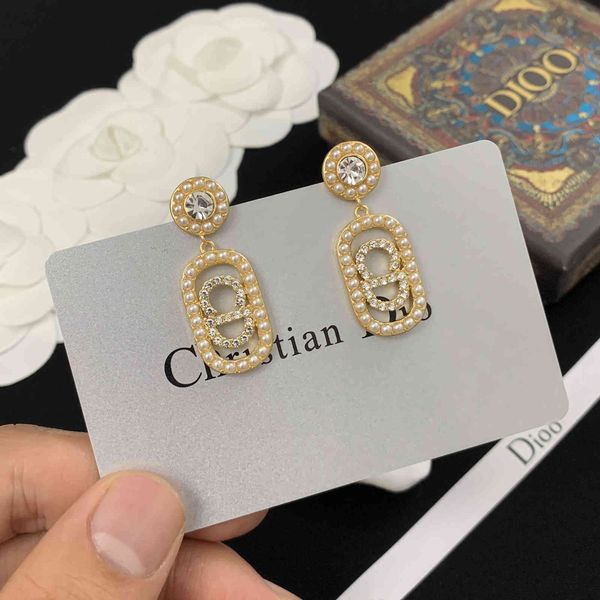 21 years new letter pearl earrings female net red brass s925 silver needle black friday deals