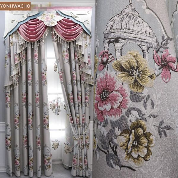 curtain & drapes custom high-compact embroidered pastoral thickened shading grey blue cloth blackout valance tulle panel c751
curtain & drapes custom high-compact embroidered pastoral thickened shading grey blue cloth blackout valance tulle panel c751