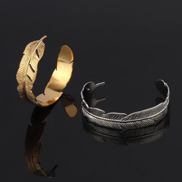 bangle punk stainless steel bracelet bangles for women snake open bracelets cuff feather leaf jewelry gift, Black
bangle punk stainless steel bracelet bangles for women snake open bracelets cuff feather leaf jewelry gift, Black