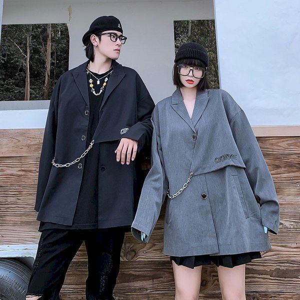 women's suits & blazers men's clothing embroidery chain blazer jacket for male women harajuku streetwear korean style loose casual, White;black
women's suits & blazers men's clothing embroidery chain blazer jacket for male women harajuku streetwear korean style loose casual, White;black