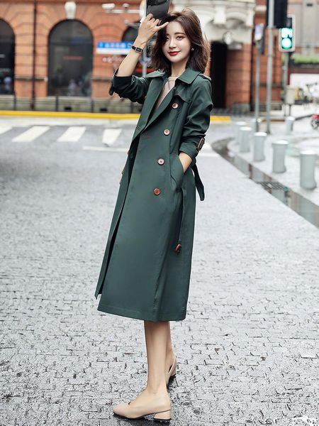 women's trench coats autumn windbreaker jacket mid-length over the knee fashion british style drape spring and coat 9cob, Tan;black
women's trench coats autumn windbreaker jacket mid-length over the knee fashion british style drape spring and coat 9cob, Tan;black