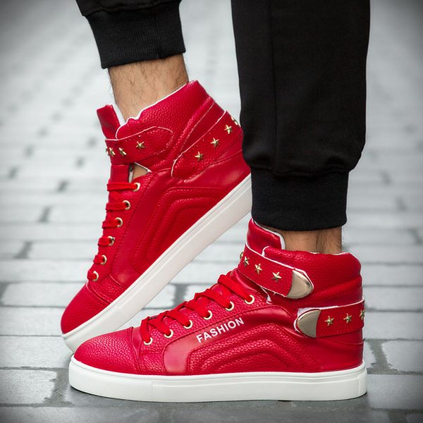 brand men luury high sneakers mens fashion casual shoes red sneakers hook loop rivets sneakers for men zapatillas hombre
brand men luury high sneakers mens fashion casual shoes red sneakers hook loop rivets sneakers for men zapatillas hombre