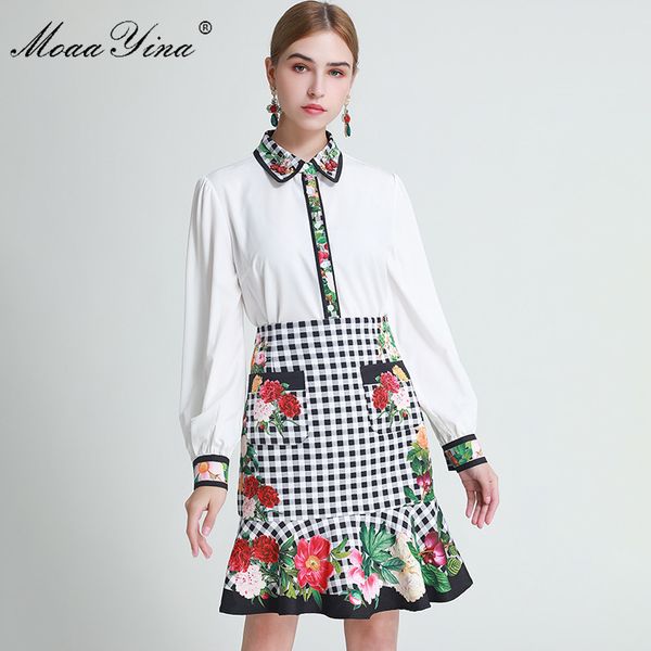 fashion set spring women's turn-down collar beaded long sleeve shirt +plaid floral-print skirt two-piece sets 210524, White
fashion set spring women's turn-down collar beaded long sleeve shirt +plaid floral-print skirt two-piece sets 210524, White