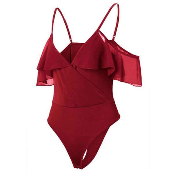 women's jumpsuits & rompers women ladies black wine red bodysuit bardot frill off shoulder polyester plus size xl, Black;white
women's jumpsuits & rompers women ladies black wine red bodysuit bardot frill off shoulder polyester plus size xl, Black;white
