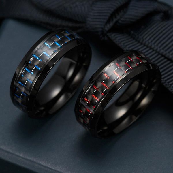 wedding rings men's brushed blue red titanium bands ring with and carbon fiber inlay, Slivery;golden
wedding rings men's brushed blue red titanium bands ring with and carbon fiber inlay, Slivery;golden