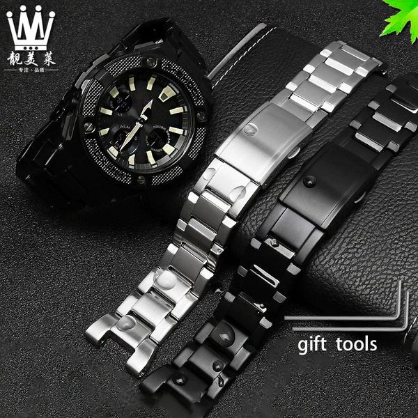 watch bands fine steel wristband notch fitting c-asio gst-b100 / w300 400g male solid metal accessories 26mm, Black;brown
watch bands fine steel wristband notch fitting c-asio gst-b100 / w300 400g male solid metal accessories 26mm, Black;brown