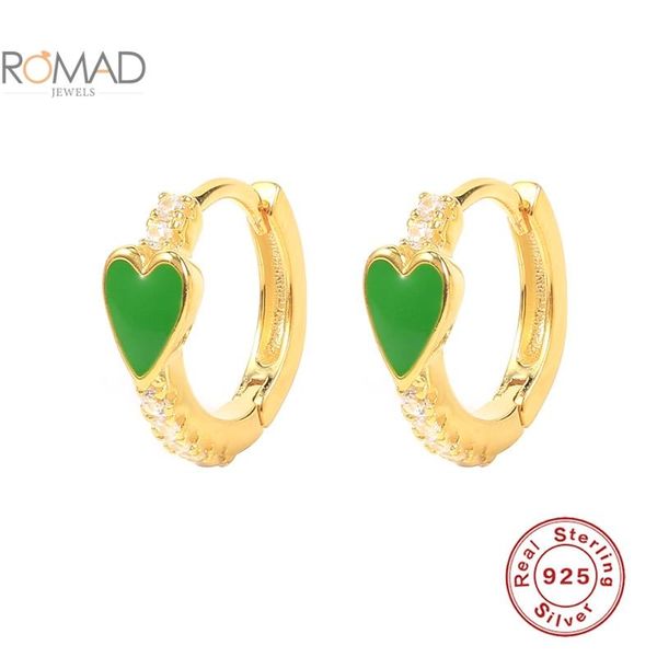hoop & huggie romad women exquisite heart shaped hoops earrings pendientes 925 sterling silver pink blue green purple enamel earrings jewelr, Golden;silver
hoop & huggie romad women exquisite heart shaped hoops earrings pendientes 925 sterling silver pink blue green purple enamel earrings jewelr, Golden;silver