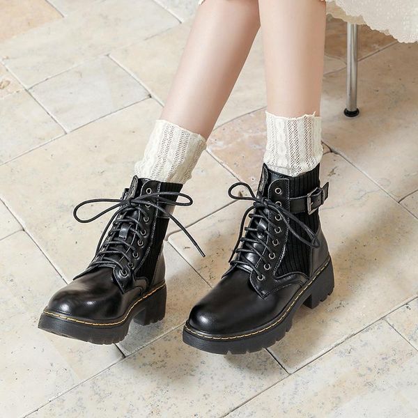 boots stretch knit stitching leather riding women fall 2021 japanese all-match rubber sole women's, Black
boots stretch knit stitching leather riding women fall 2021 japanese all-match rubber sole women's, Black