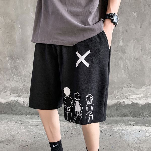 pants fat simple men's cartoon shorts big size loose tide brand summer beach capris, Black
pants fat simple men's cartoon shorts big size loose tide brand summer beach capris, Black