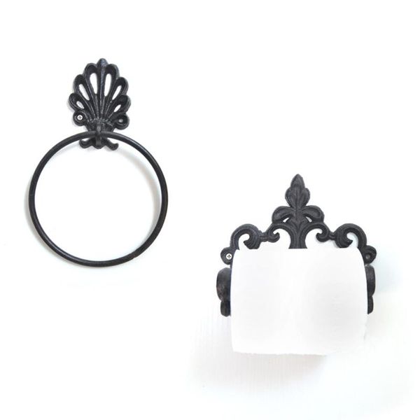 toilet paper holders 2 pcs retro towel hanging ring wrought iron tissue rack holder round for home bathroom (black)
toilet paper holders 2 pcs retro towel hanging ring wrought iron tissue rack holder round for home bathroom (black)