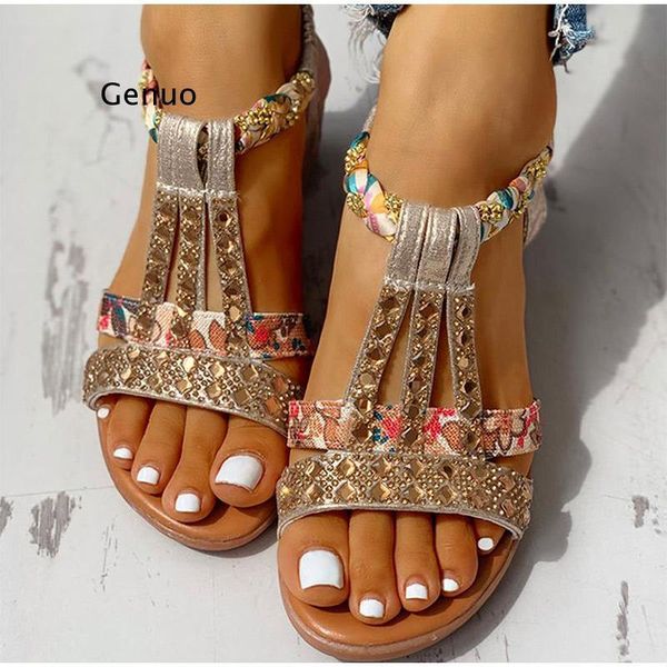 sandals women's summer bohemia platform wedges shoes crystal gladiator rome woman beach casual elastic band female, Black
sandals women's summer bohemia platform wedges shoes crystal gladiator rome woman beach casual elastic band female, Black