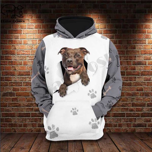 men's hoodies & sweatshirts plstar cosmos 3dprinted est pitbull dogs pet lover gift harajuku streetwear unique casual hoodies/sweatsh, Black