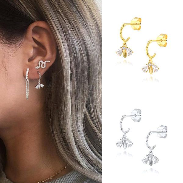 european and american 925 sterling silver ins wind insect bee zircon stud earrings for women cute animal jewelry yme939, Golden;silver
european and american 925 sterling silver ins wind insect bee zircon stud earrings for women cute animal jewelry yme939, Golden;silver