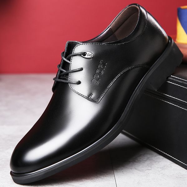 autumn men's leather shoes fashion cowhide busins drs non slip wear-ristant ck-absorbing single, Black
autumn men's leather shoes fashion cowhide busins drs non slip wear-ristant ck-absorbing single, Black