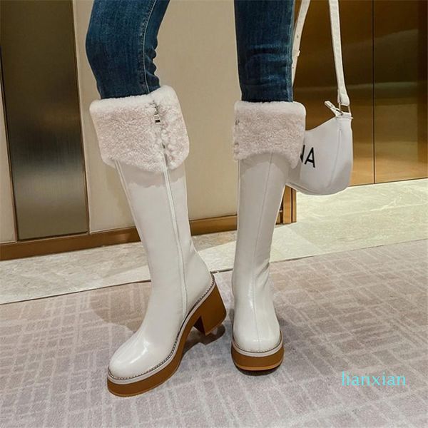 boots high knight 2021 winter warm women round toe zip thick heel platform short plush female, Black
boots high knight 2021 winter warm women round toe zip thick heel platform short plush female, Black