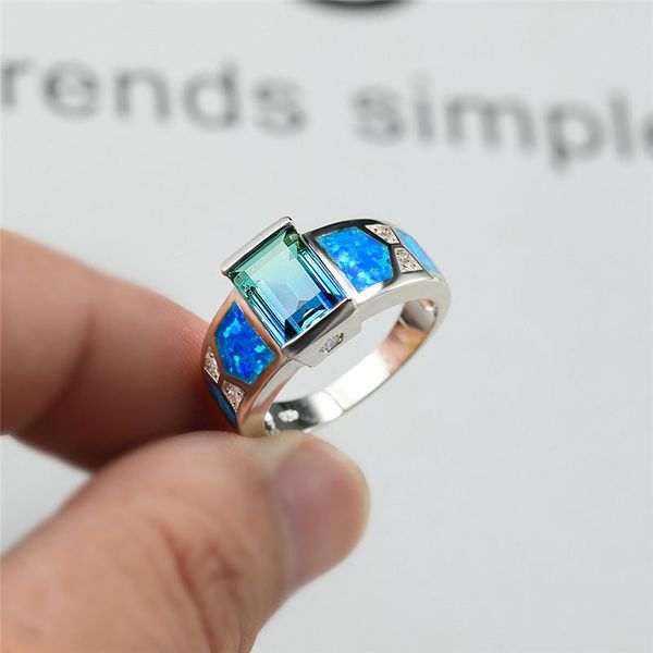 wedding rings blue green crystal ring fire opal rainbow square zircon for women dainty silver color engagement fashion jewelry, Slivery;golden
wedding rings blue green crystal ring fire opal rainbow square zircon for women dainty silver color engagement fashion jewelry, Slivery;golden