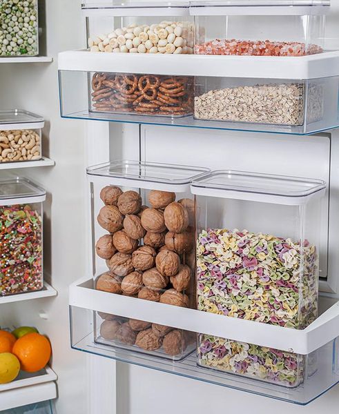 kitchen hanging transparent square sealed can moisture-proof grain storage box coffee bean bottles & jars
kitchen hanging transparent square sealed can moisture-proof grain storage box coffee bean bottles & jars