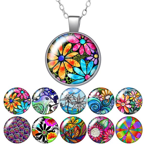 beauty painting flowers patterns round pendant necklace 25mm glass cabochon silver plated jewelry women birthday gift 50cm
beauty painting flowers patterns round pendant necklace 25mm glass cabochon silver plated jewelry women birthday gift 50cm