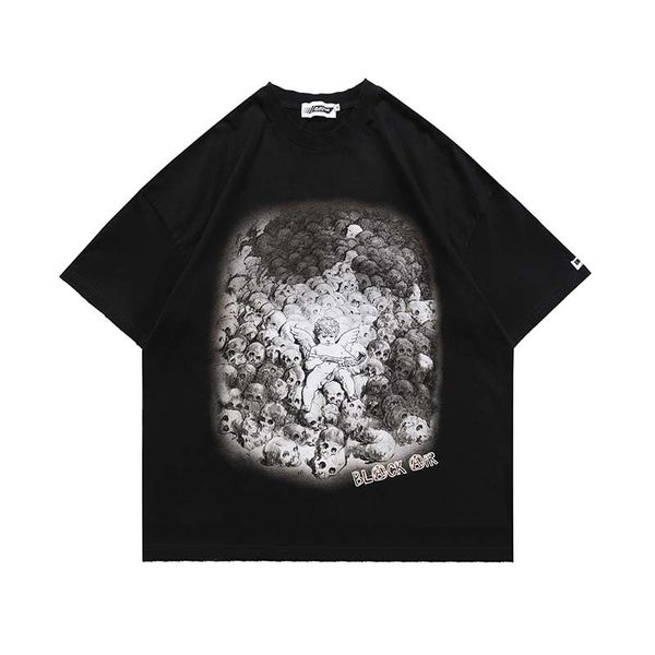 men's t-shirts original angels skull gothic impression retro short sleeve tshirts men oversize hip hop casual loose summer t-shirt, White;black
men's t-shirts original angels skull gothic impression retro short sleeve tshirts men oversize hip hop casual loose summer t-shirt, White;black