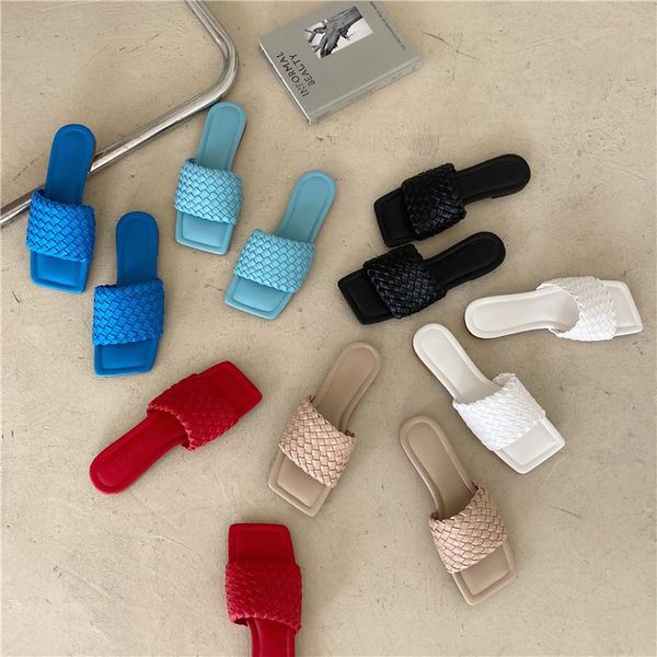 slippers 2021 fashion weave leather beach women summer comfort soft flat with sandals woman square toe flip flops mujer, Black
slippers 2021 fashion weave leather beach women summer comfort soft flat with sandals woman square toe flip flops mujer, Black