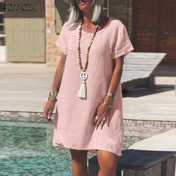 casual dresses solid sundress women summer short sleeve elegant dress zanzea vintage cotton vestidos female holiday party tunic kaftan, Black;gray
casual dresses solid sundress women summer short sleeve elegant dress zanzea vintage cotton vestidos female holiday party tunic kaftan, Black;gray