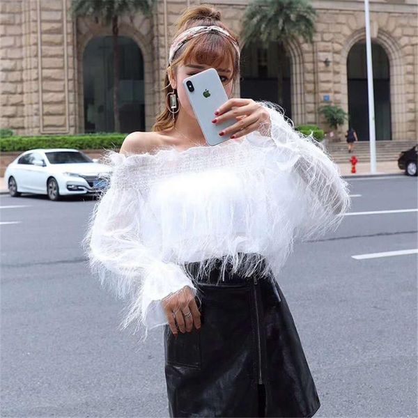 women's blouses & shirts 2021 spring autumn women white slash neck chiffon blouse ladies long sleeve tassel shirt blusas ab1325
women's blouses & shirts 2021 spring autumn women white slash neck chiffon blouse ladies long sleeve tassel shirt blusas ab1325